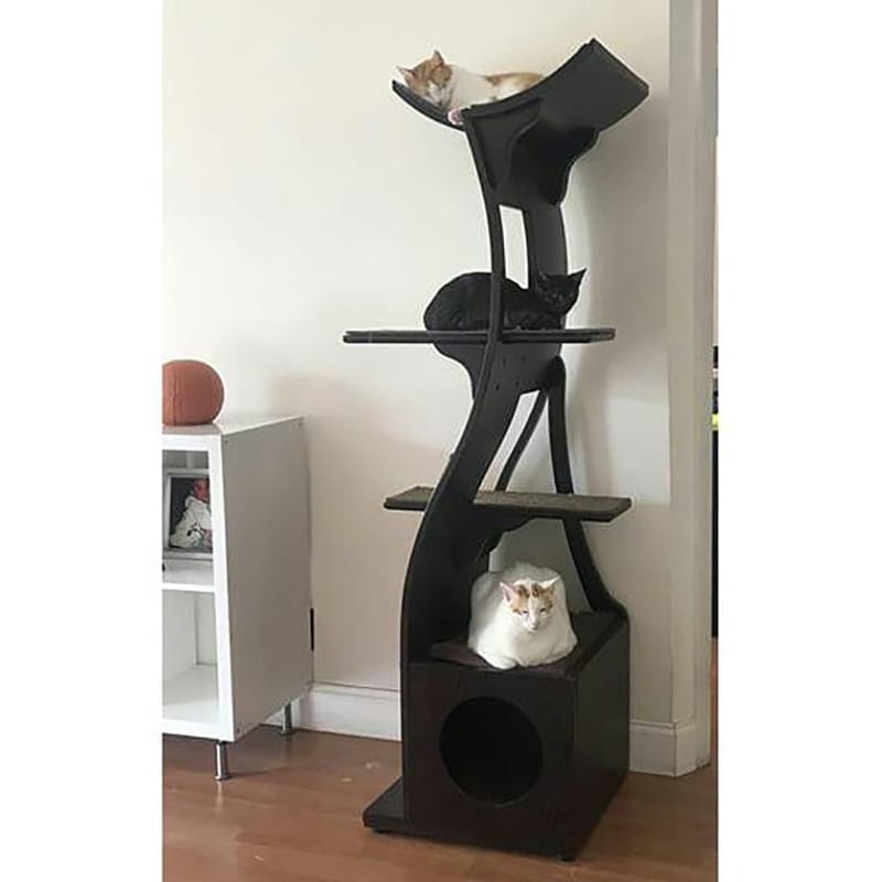 Lotus Cat Tower A Zen Cat Tree of Modern Design The Refined Feline