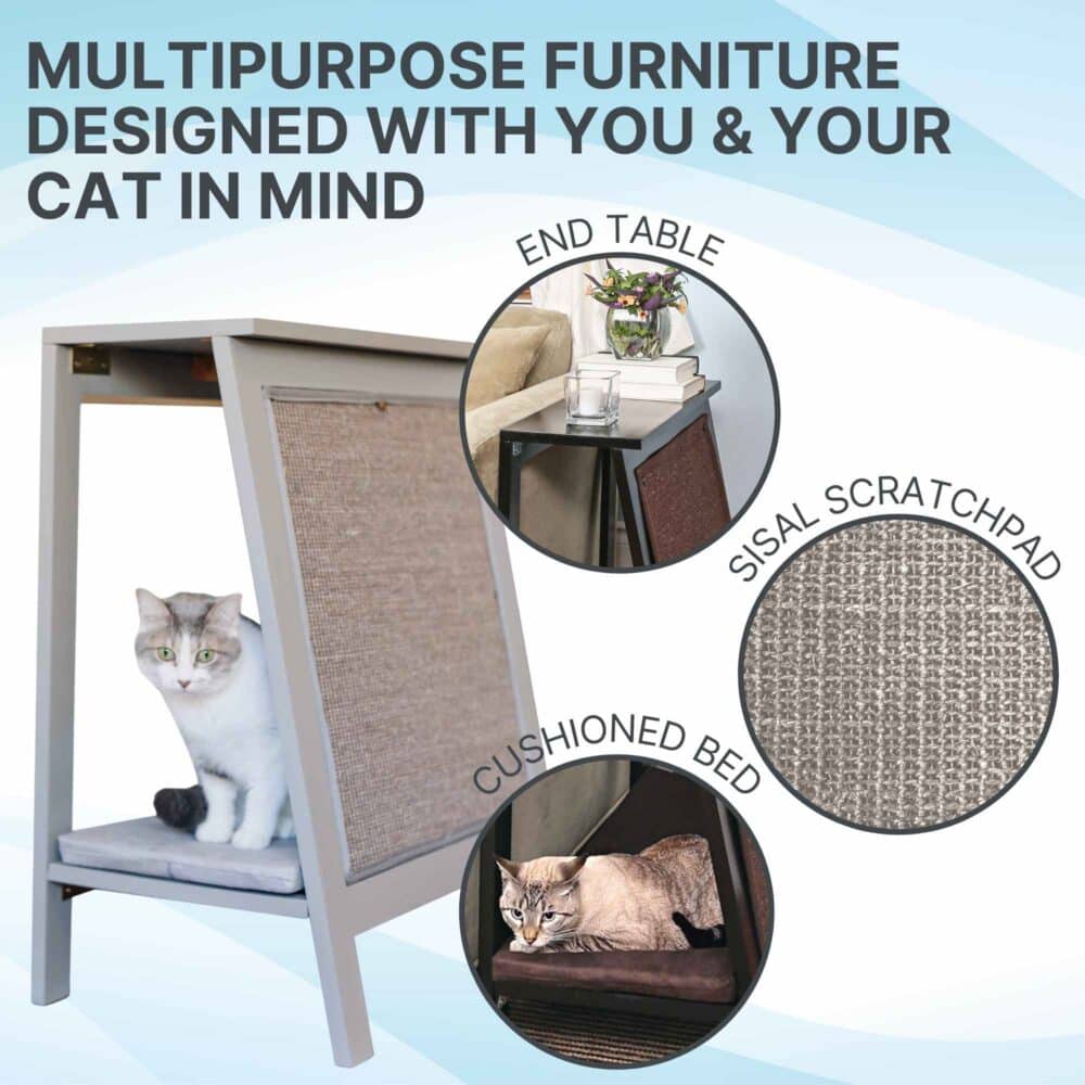 AFrame Cat Bed Elevated Cat Bed, Table, & Scratcher Refined Feline