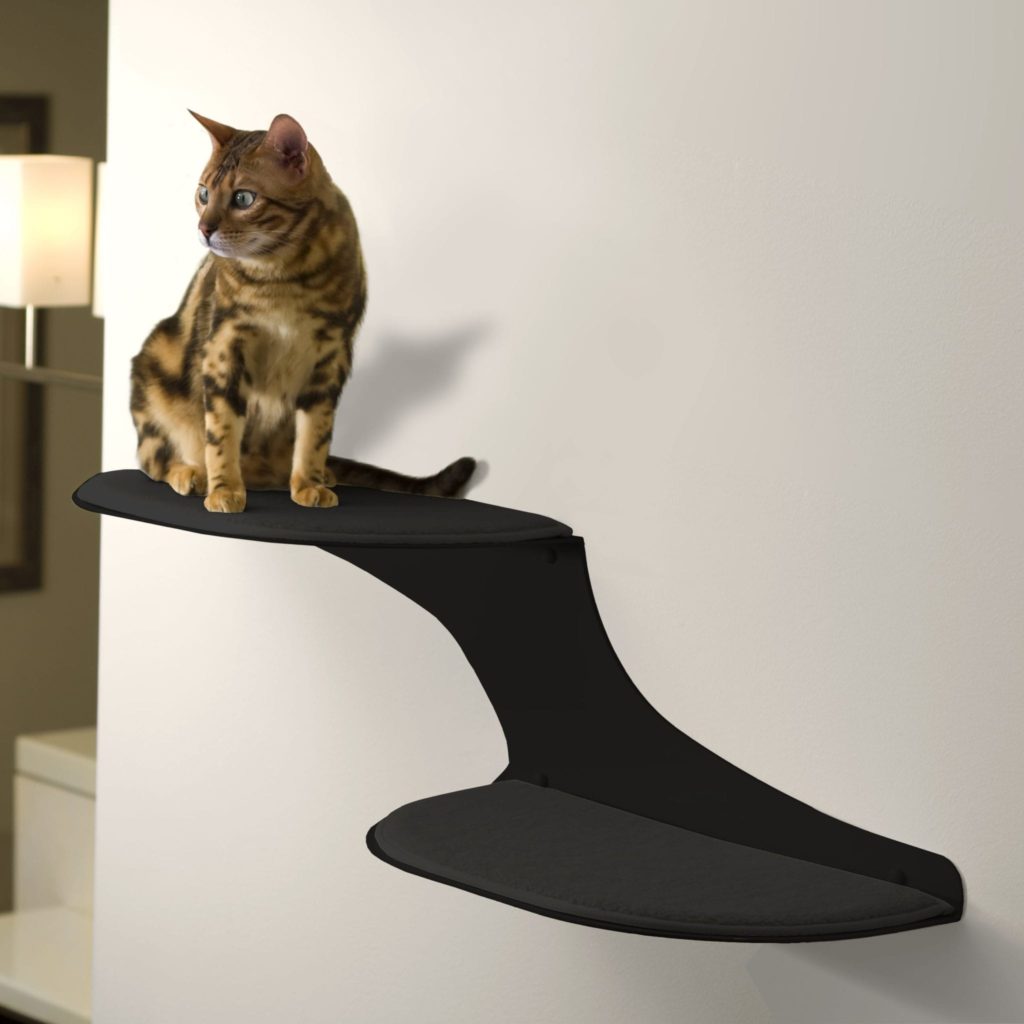 Cat Clouds Cat Shelf Black