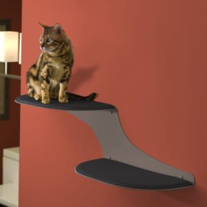 Cat Clouds Cat Shelf Left Titanium