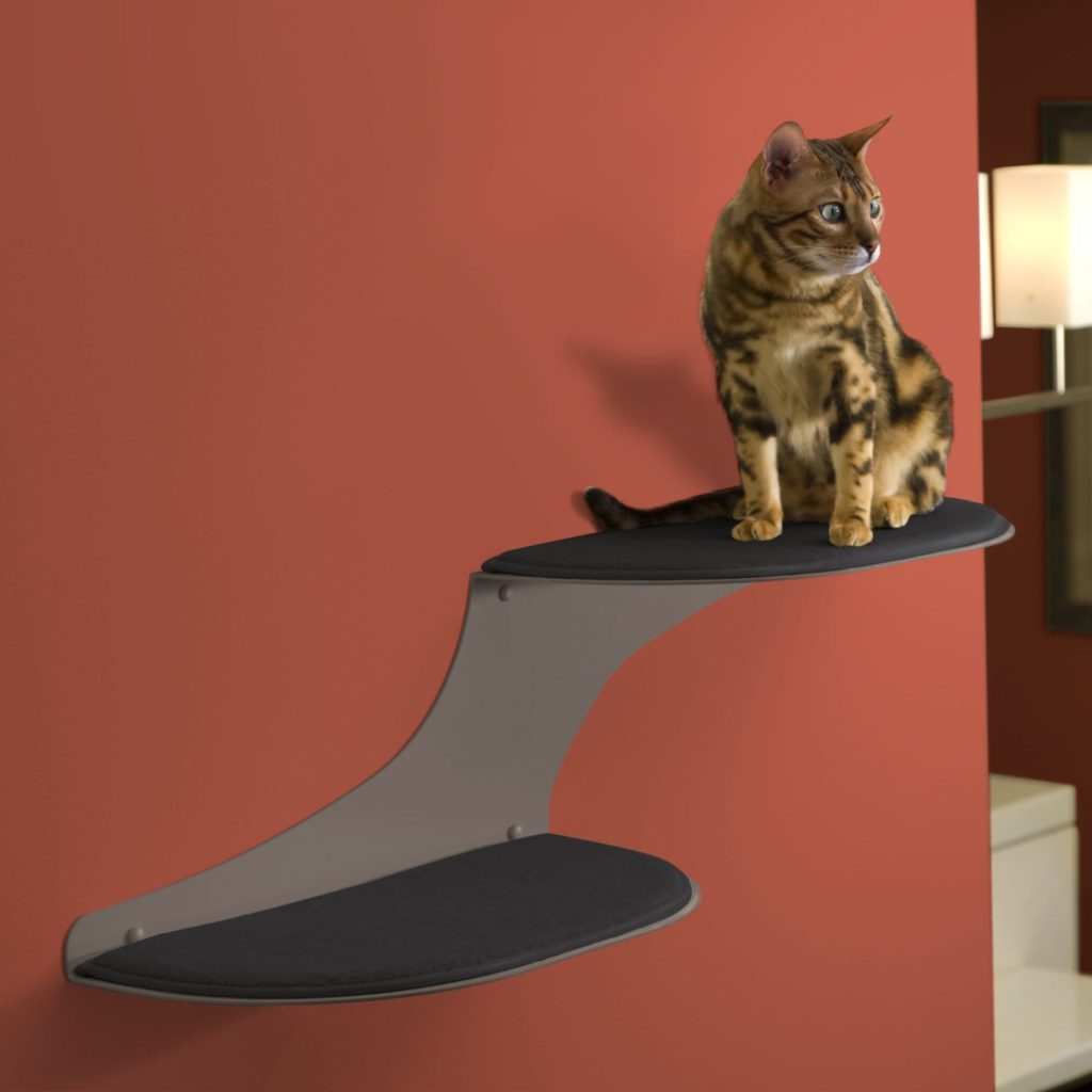 Cat Clouds Cat Shelf Right Titanium