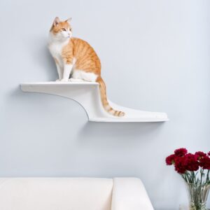 Cat Clouds Cat Shelf Left White