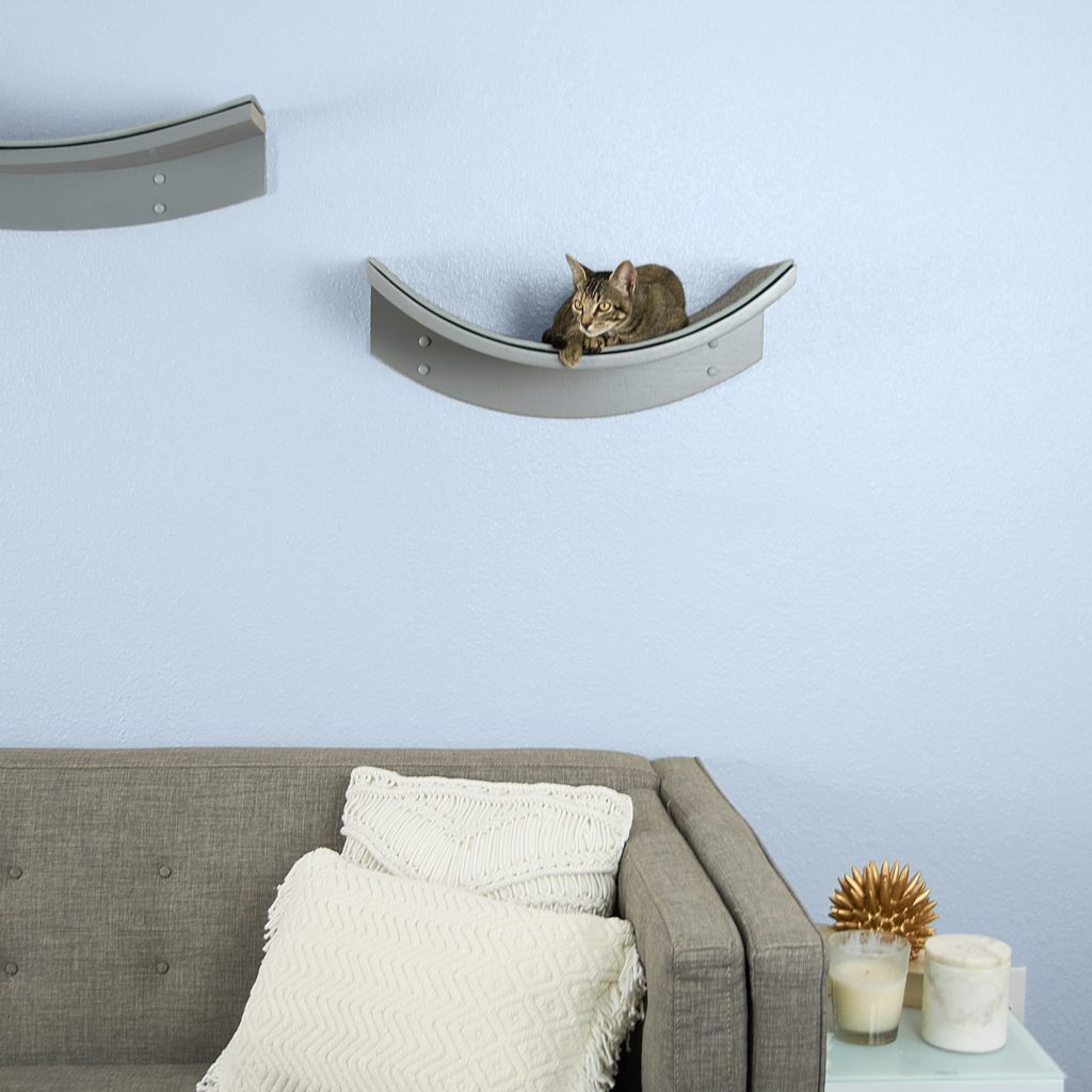 Lotus Leaf Cat Shelf Smoke