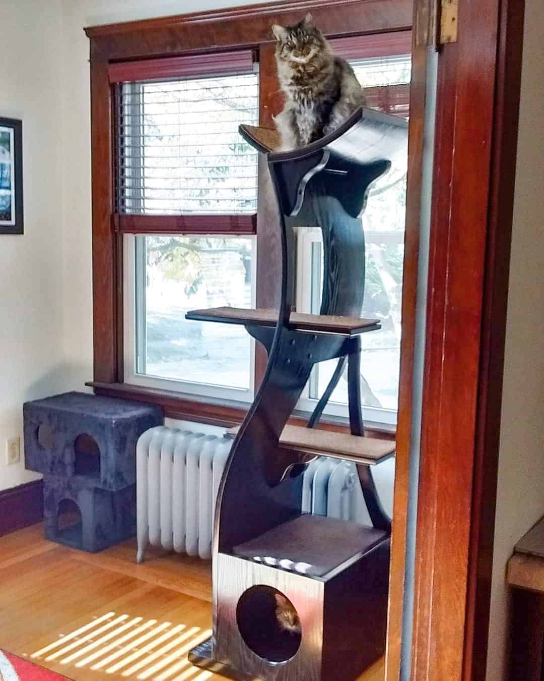 Lotus Cat Tower A Zen Cat Tree of Modern Design The Refined Feline