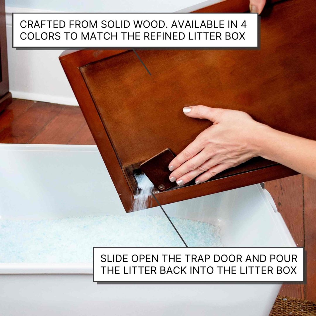 Wooden Litter Catch For Refined Litter Box The Refined Feline