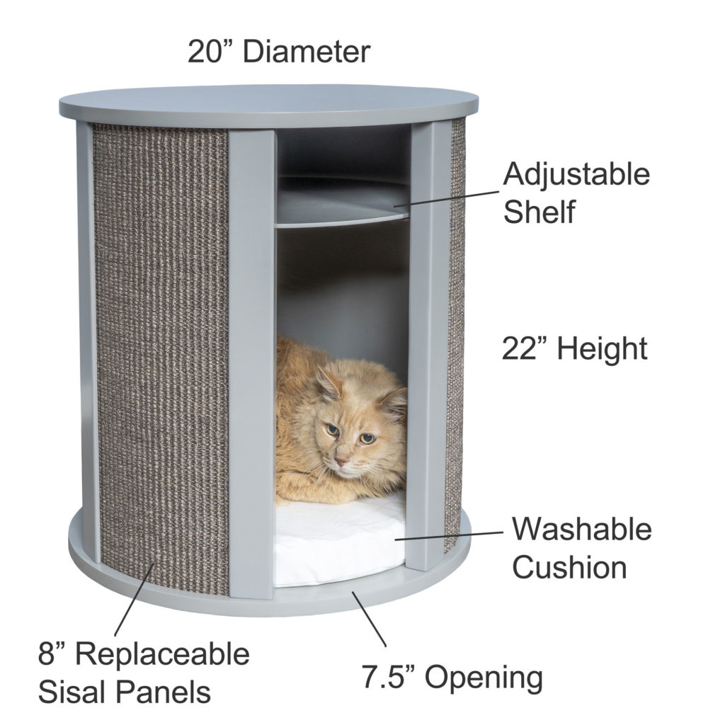 Purrrrfect End Table Cat Bed Table & Scratching Post The Refined Feline