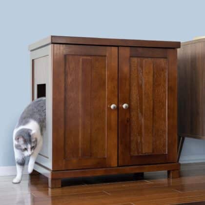 Cat Litter Box Furniture Cabinet Enclosure