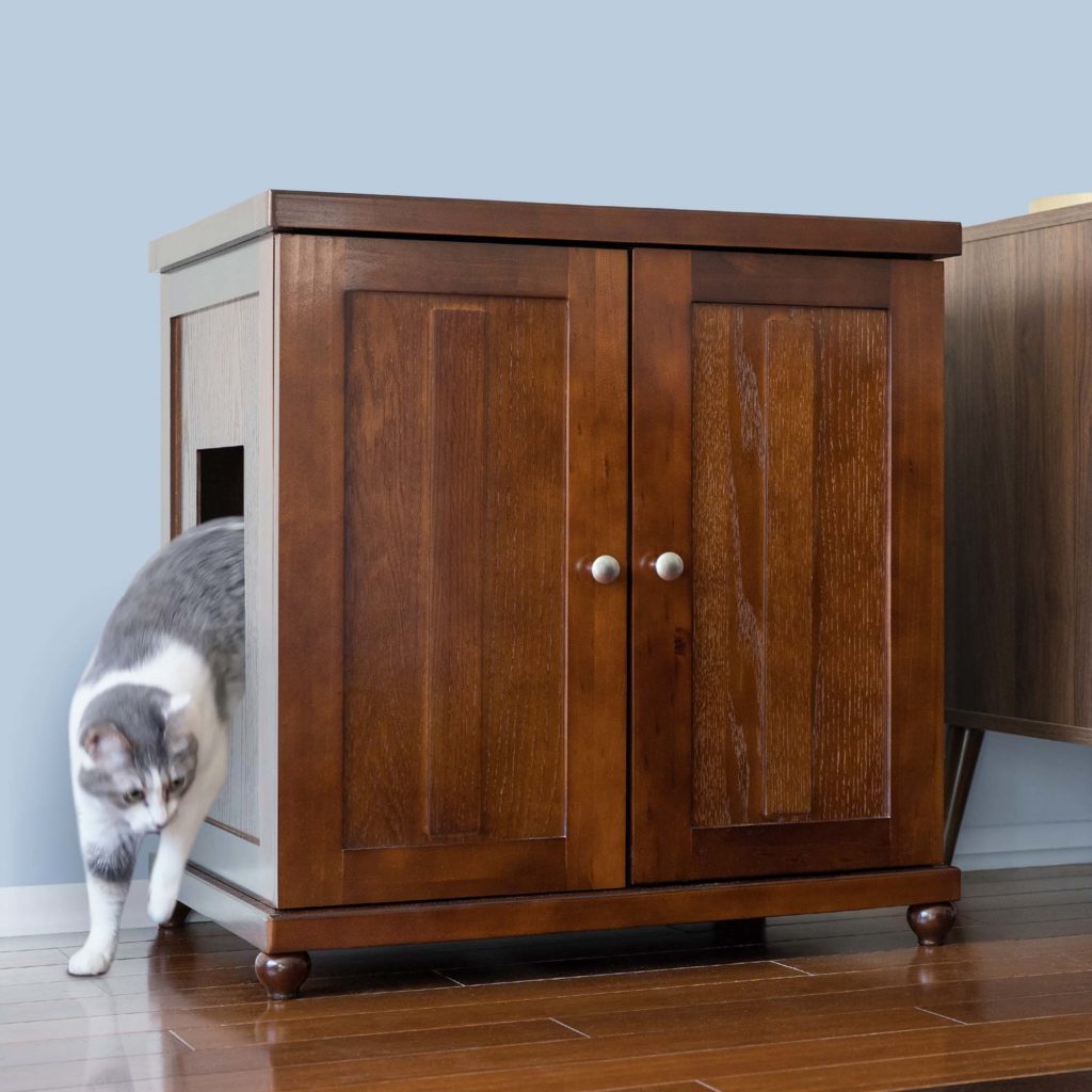 Cat Litter Box Furniture Cabinet Enclosure