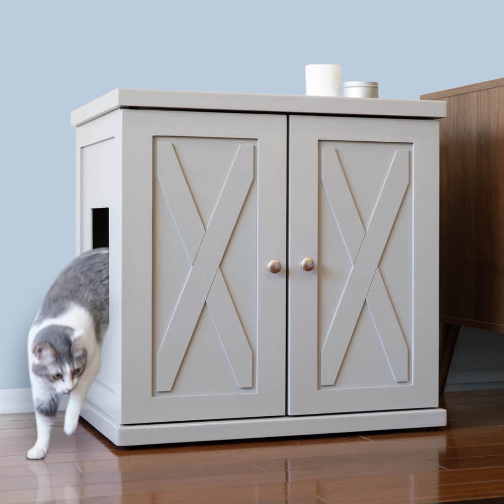 Cat Litter Box Furniture Cabinet Enclosure