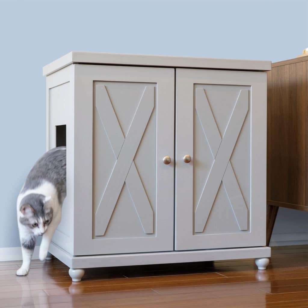 Cat Litter Box Furniture Cabinet Enclosure