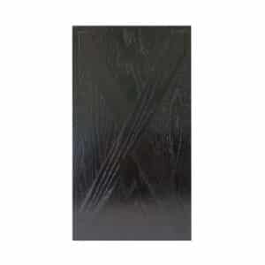 Deluxe black wood panel with raised X pattern and visible grain, designed as an elegant cat litter box front.