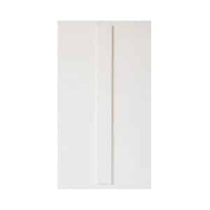 White rectangular cat litter box panel with a single off-center vertical raised strip, on a plain white background.