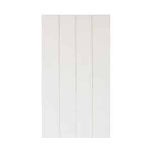 Deluxe white door with four evenly spaced, narrow vertical rectangular panels for a clean, modern appearance.