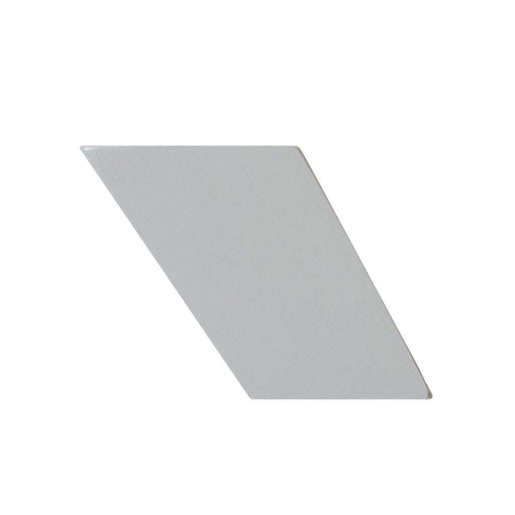 Flat, rectangular Deluxe Smoke Gray panel angled as a parallelogram on a white background.