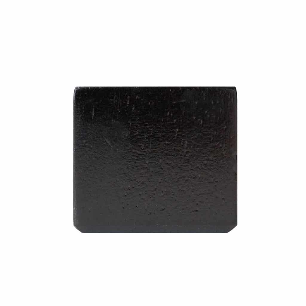 Deluxe black rectangular mat with flat surface, slightly rounded edges, dark espresso finish on white background.